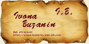 Ivona Bužanin vizit kartica